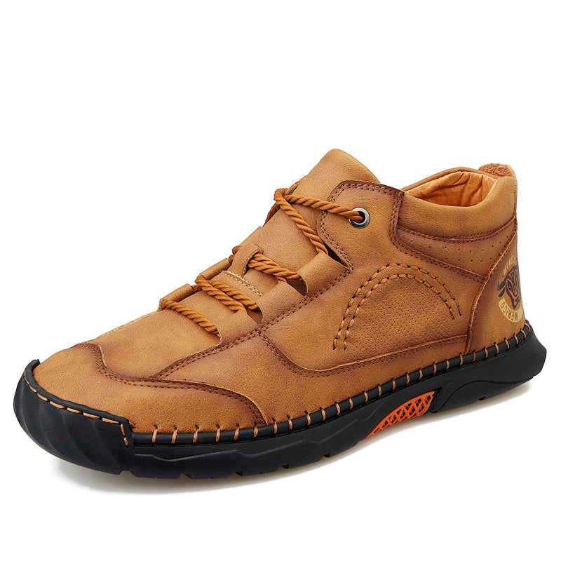 2022 New Arrivals Large Size Genuine Leather Men's Casual Shoes Ankle Luxury Mens Shoes 2022 Slip-On