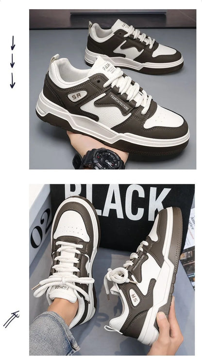 Low Top Men's Skate Shoes Anti-Slip Men's Skateboard Shoes Durable Athletic Casual Walking Shoes