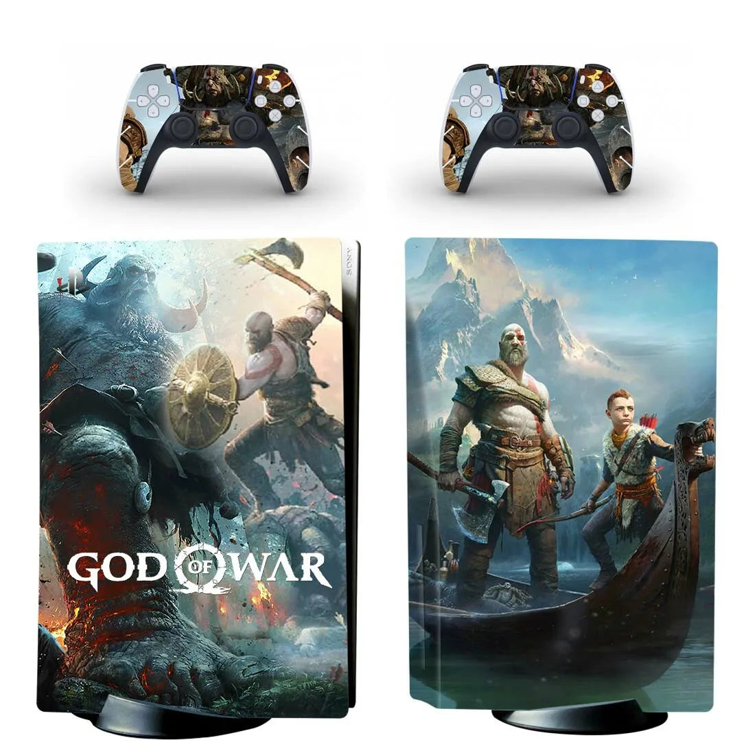 God of War PS5 Disc Edition Skin Sticker Decal Cover for Console & Controller PS5 Disk Skin Sticker Vinyl