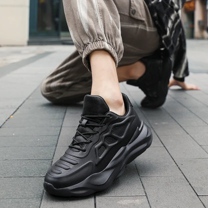 New Men's Breathable Sneakers Elevator Shoes Invisible Inner Height Increasing 7CM Summer Tennis Men Sports Shoes Heighten Shoes