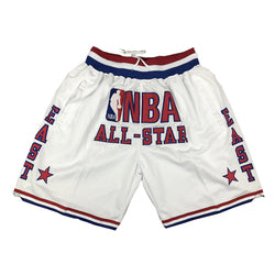 Embroidery Basketball Shorts Retro Sweat Vintage Bulls Magic Heat All Star Basketball Wear Shorts Zipper Pockets Just Men Don