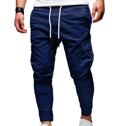 Men's Oversize Pants 2025 New Casual Solid Cargo Pants Men Trousers Drawstring Elastic Waist Joggers Men Sweatpants Streetwear