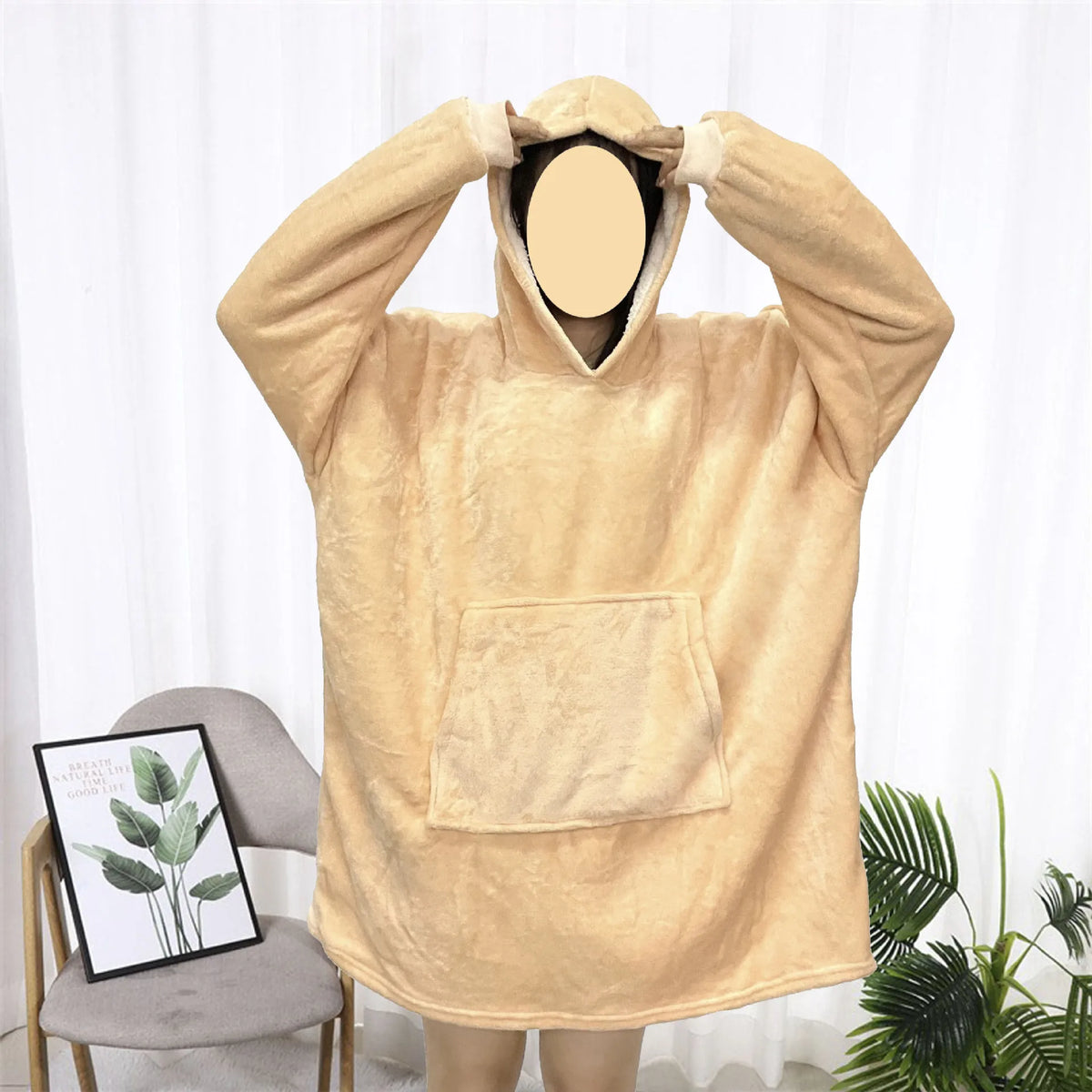 Sublimation Winter Pajamas Warm Hooded Blankets Wearable Blanket Oodie Oversized Hoodie Sherpa Custom Blanket Hoodie Oversized