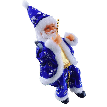 Dropshipping Santa Claus Musical Climbing Rope Ladder Electric Musical Toy Ornaments for Holiday Season MOQ 1 Piece