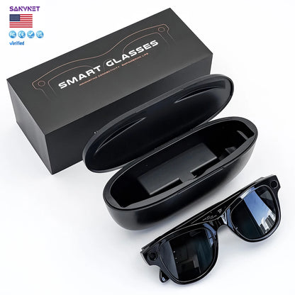 US Stock GS5 MAX AI Smart Glasses 8MP Camera GPT Translation Charging Case Wifi Transfer Music Palayer Smart Sunglasses 2026