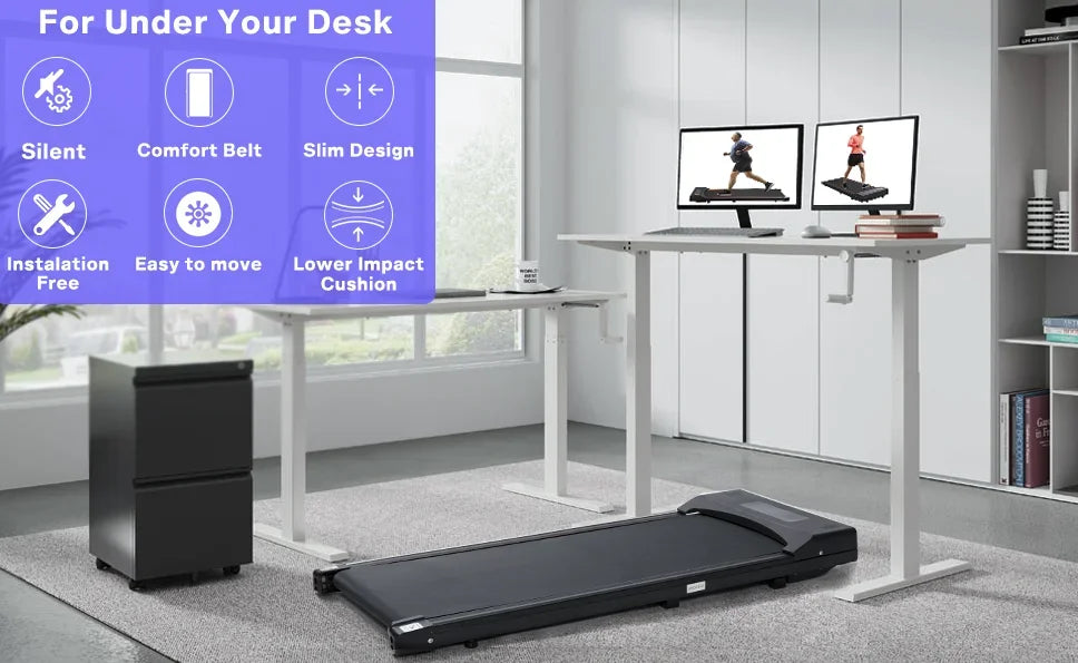 Home Use Under Desk Treadmill Cardio Exercise Fitness Equipment Electric Life Treadmill Portable Running Machine