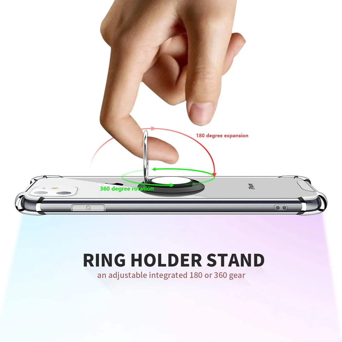 Ring Holder Shockproof Soft TPU Back Case for iPhone 16 17 15 14 SE 3 2nd 2020 12 13 Mini 11 Pro Max X XR XS 5 6 7 8 Plus