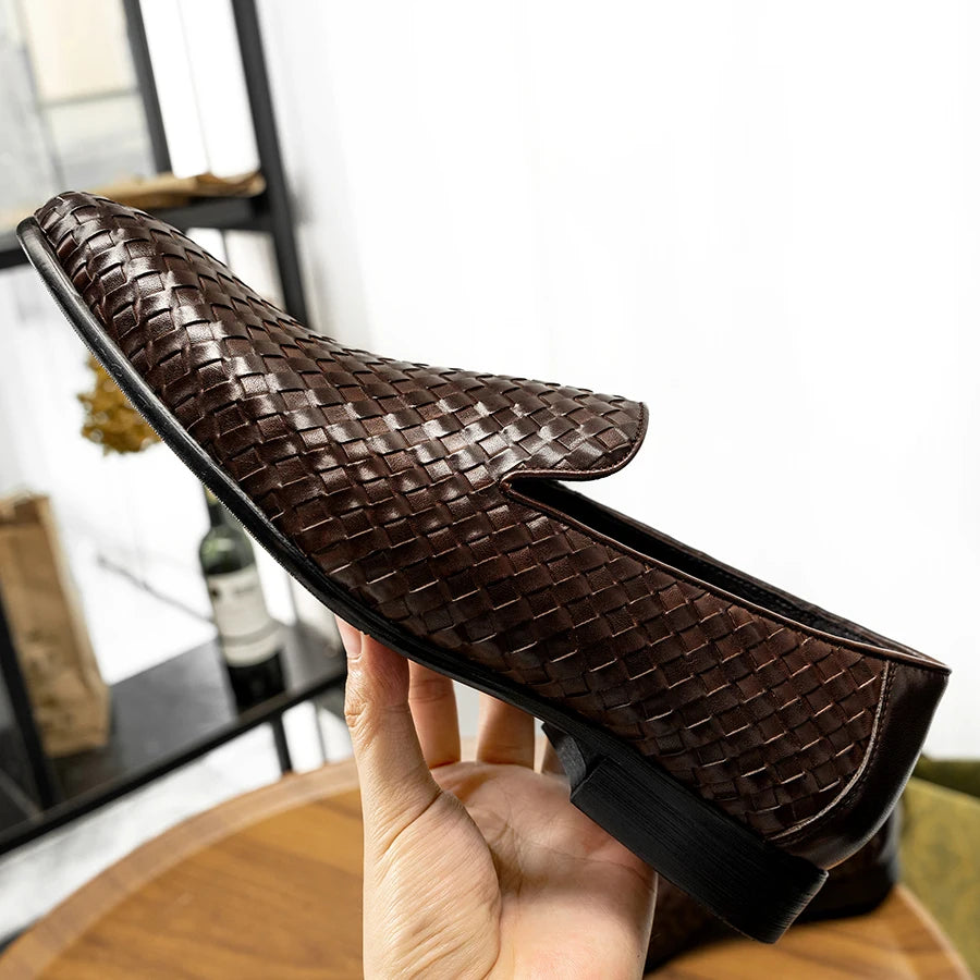 Hot Selling 2025  Men's Casual Formal Leather Genuine Dress Shoes Mens Loafers