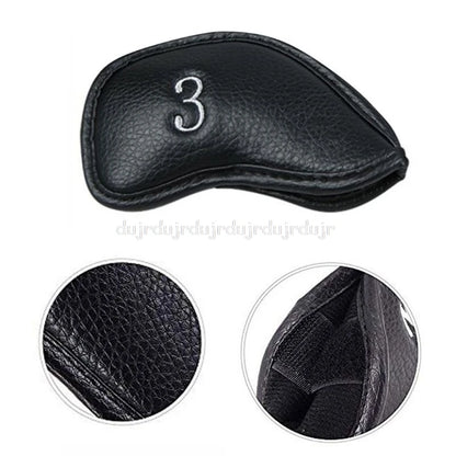 9/10/12Pcs Portable PU Golf Club Iron Head