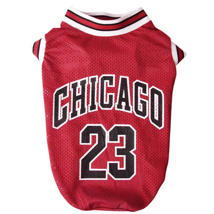 Pet Apparel Designer Dog Clothes Wholesale Tshirt Sports Suit Dog Basketball Jersey Dog Summer Clothes