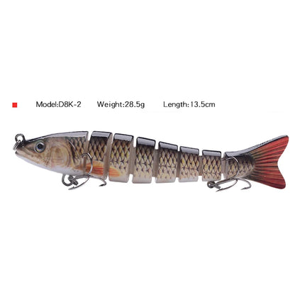 Fishing Bait Sinking Wobblers Fishing Tools 14cm28g17g Fishing LurefiShing Gaccessories  8 Segment Hard Lures for Fishing Lure