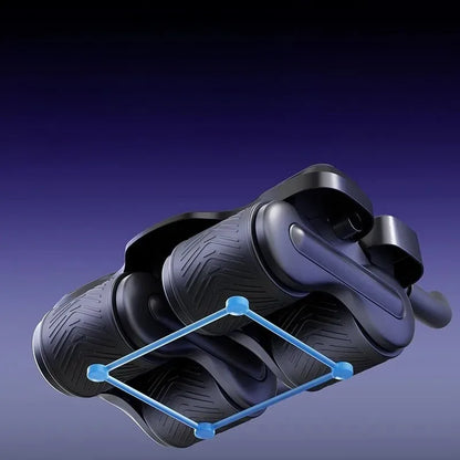 Automatic Rebound Four-Wheel Abdominal Roll Thin Belly Exercise Equipment for Men Women Household Fitness Elbow for Ab Roller