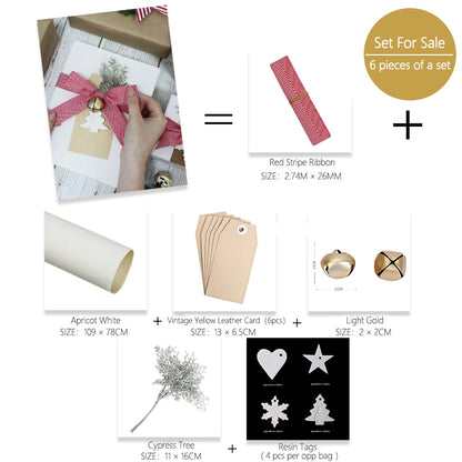 Christmas Decoration Gift Wrapping Set Christmas Wrapping Paper Ribbon for Packaging