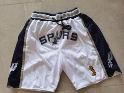 Embroidery Basketball Shorts Retro Sweat Vintage Bulls Magic Heat All Star Basketball Wear Shorts Zipper Pockets Just Men Don