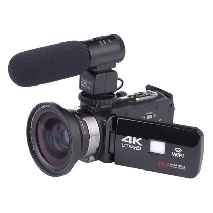 4K Camera 1080P Wifi Digital Video Camera 3.1 Inch IPS Touch Screen HD Vlogging for YouTube 18X Digital Zoom