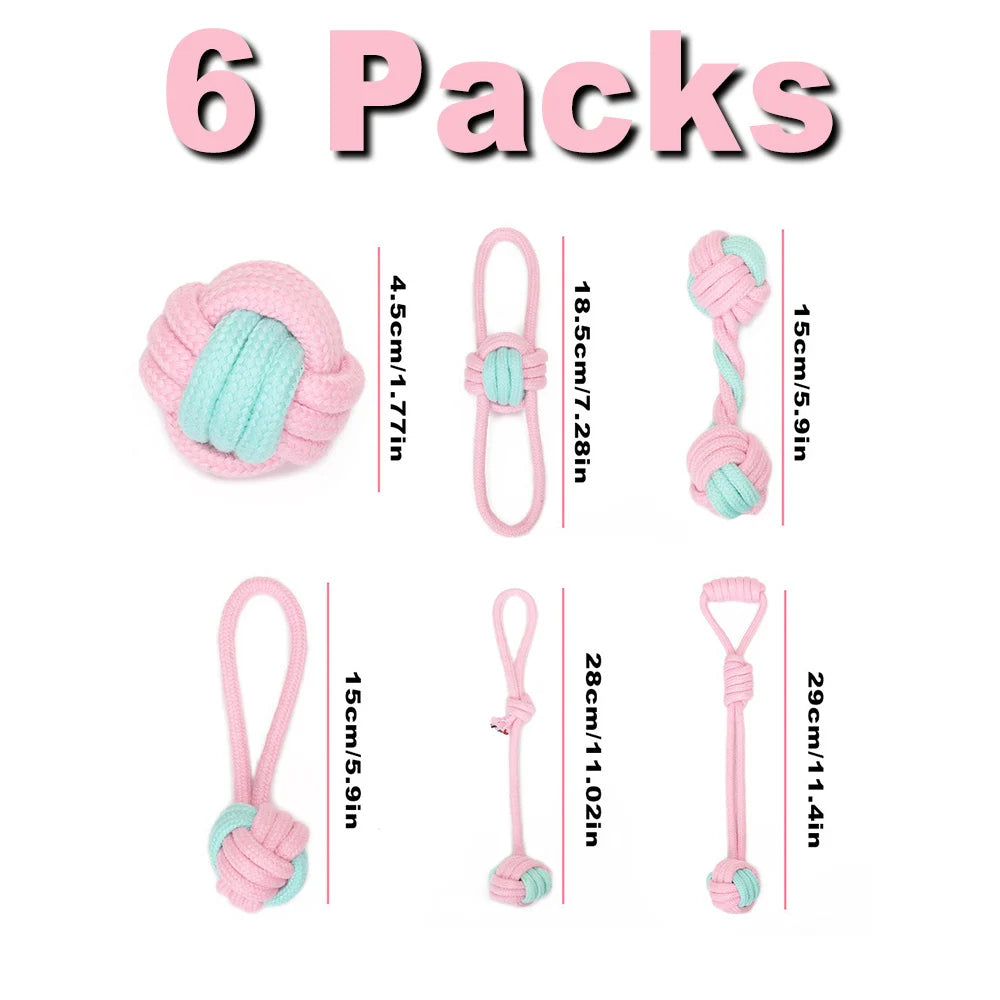 12Pcs Large Dog Toy Sets Chew Rope Toys for Dog Chewing Toys for Dog Outdoor Teeth Clean Toy for Big Dogs Juguete Para Perros