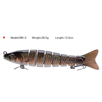 Fishing Bait Sinking Wobblers Fishing Tools 14cm28g17g Fishing LurefiShing Gaccessories  8 Segment Hard Lures for Fishing Lure
