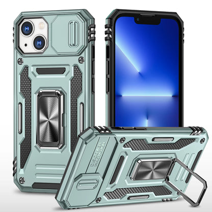 LeYi New Design Armor Shockproof Accessories With Ring Holder Slider Camera Protector Cell Phone Case for Iphone 14 Pro Max
