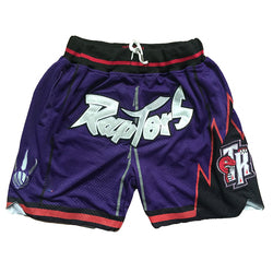 Embroidery Basketball Shorts Retro Sweat Vintage Bulls Magic Heat All Star Basketball Wear Shorts Zipper Pockets Just Men Don