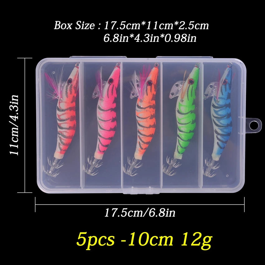 5pcs/Box 100mm Floating Popper Fishing Lure Set Artificial Hard Bait Lures Soft Rotating Tail Fishing Tackle Box