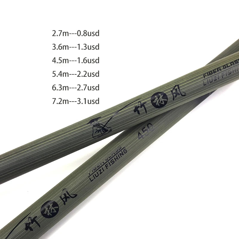 0.80usd Wholesale Price Fiberglass Flow Rod Telescopic Fiberglass Fishing Rod