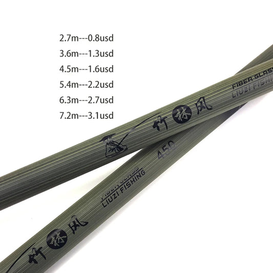 0.80usd Wholesale Price Fiberglass Flow Rod Telescopic Fiberglass Fishing Rod