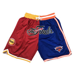 Embroidery Basketball Shorts Retro Sweat Vintage Bulls Magic Heat All Star Basketball Wear Shorts Zipper Pockets Just Men Don