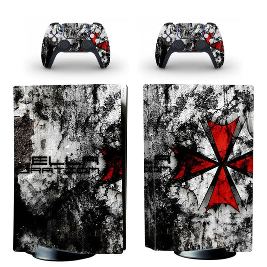Umbrella PS5 Standard Disc Edition Skin Sticker Decal Cover for Console & Controller PS5 Skin Sticker Vinyl