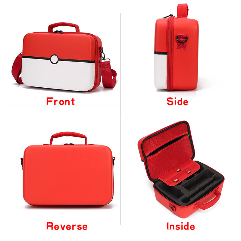 Pokeball Style Travel Carrying Case for Nintendo Switch Pokemon Accessories System Cute & Deluxe Protective Hard Shell Carry Bag