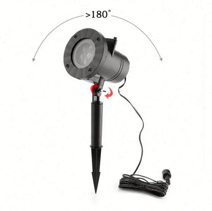 Outdoor Waterproof LED Snowflake Laser Projector with Remote Control