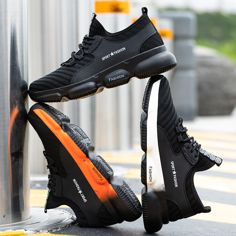 Ceatsafetv Security Puncture-Proof Anti-Slip Fashion Lightweight Work Shoe  Safety Boots Men's Casual Steel Toe Safety Shoes