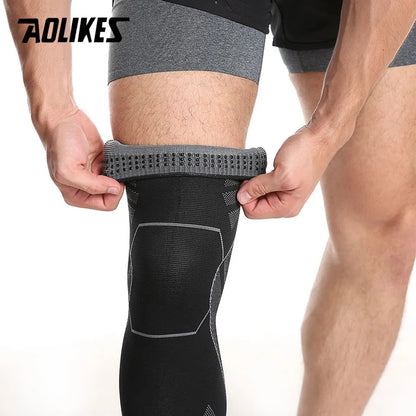 AOLIKES Knee Protector Elastic Knee Support Brace for Running, Basketball, Volleyball, Football,Cycling Knee Pads