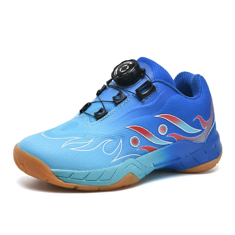 New Special Revolving Button Kids Trainer Padel Tennis Shoes Mesh Upper for Boys LEFUS