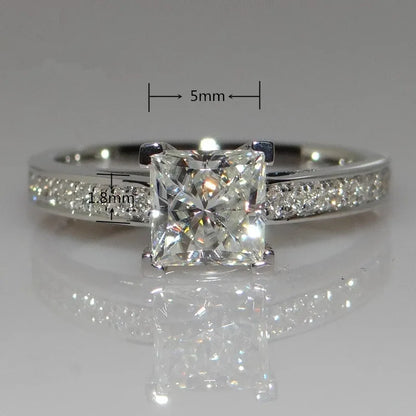 CC Jewelry Fashion Rings for Women Silver Color Simple Design Princess Square Wedding Engagement Bijoux Drop Shipping CC631