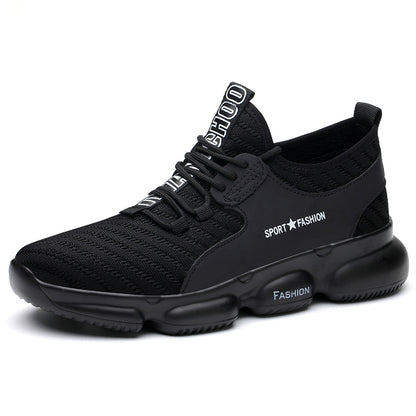 Ceatsafetv Security Puncture-Proof Anti-Slip Fashion Lightweight Work Shoe  Safety Boots Men's Casual Steel Toe Safety Shoes