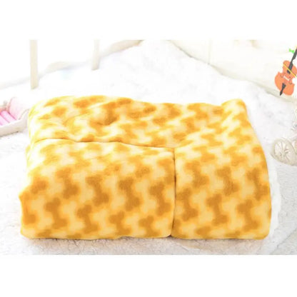 Winter Warm Pet Dog Soft Cushion Large Print Flannel Cotton Mattress Cat Pet Mat Bed Pad Rug Cartoon Printed Cat and Dog Pad