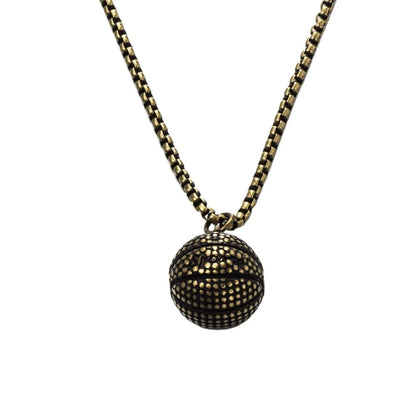 Craft Wolf Stainless Steel Jewelry Men Basketball Shape Necklace