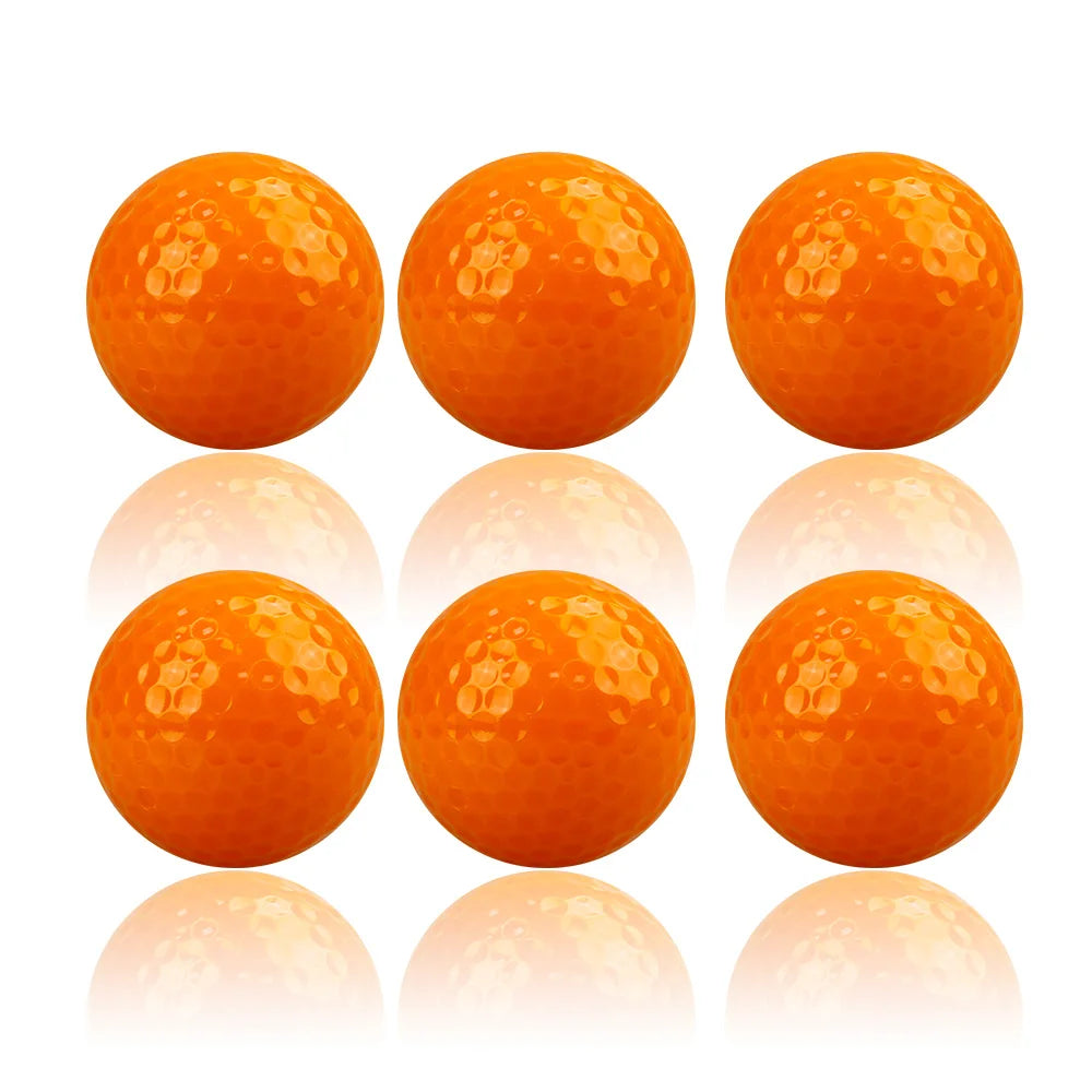 CRESTGOLF 6pcs/Pack Colorful Mini Golf Balls Two Piece Golf Practice Balls Training Golf Pelotas