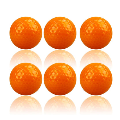 CRESTGOLF 6pcs/Pack Colorful Mini Golf Balls Two Piece Golf Practice Balls Training Golf Pelotas