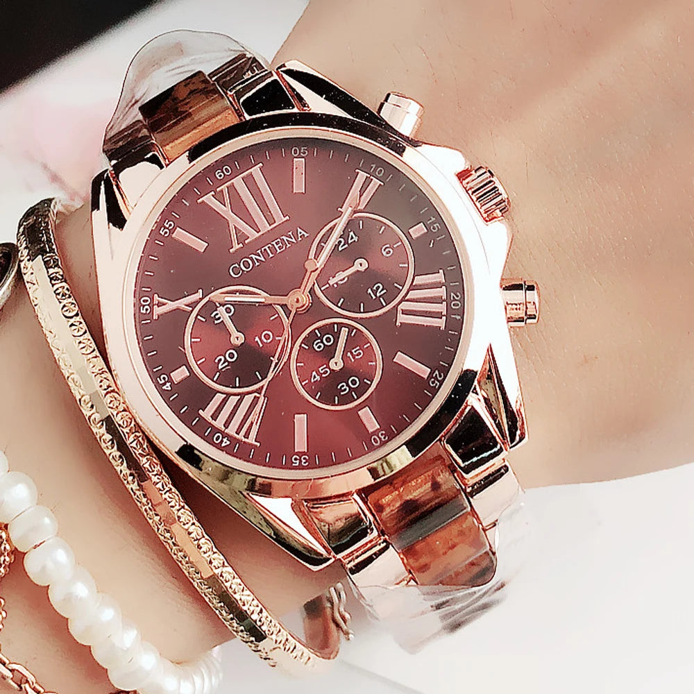 Ladies Fashion Pink Wrist Watch Women Watches Luxury Top Brand