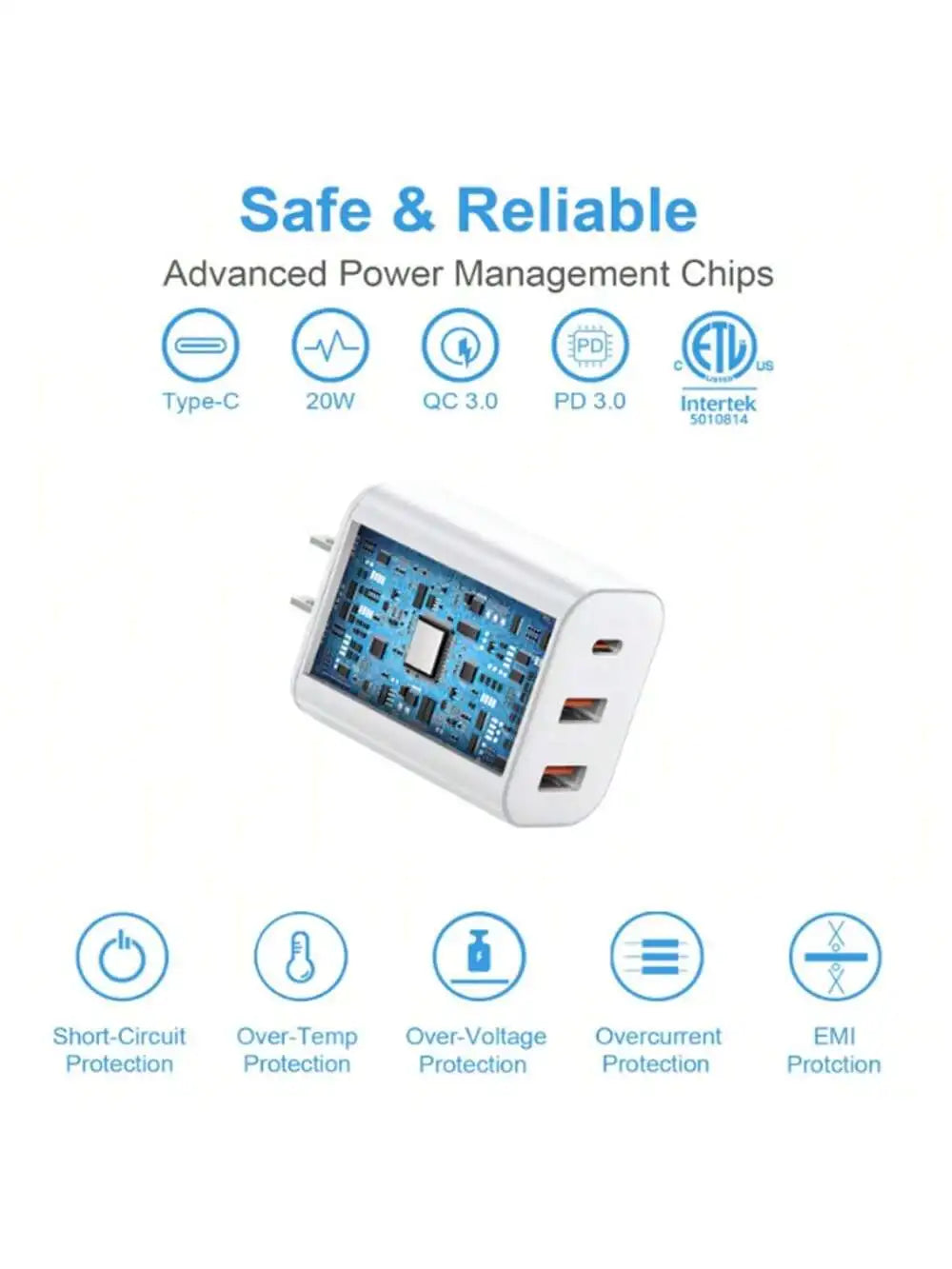 20W Charger Blockcharge and Data Wire