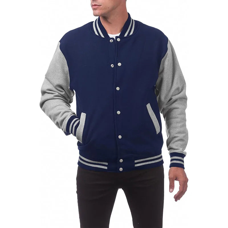 RNSHANGER New Black White Solid Color Jacket Loose Oversized Clothes Casual Men Baseball Clothes Personality Street Warm Coat