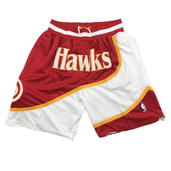 Embroidery Basketball Shorts Retro Sweat Vintage Bulls Magic Heat All Star Basketball Wear Shorts Zipper Pockets Just Men Don