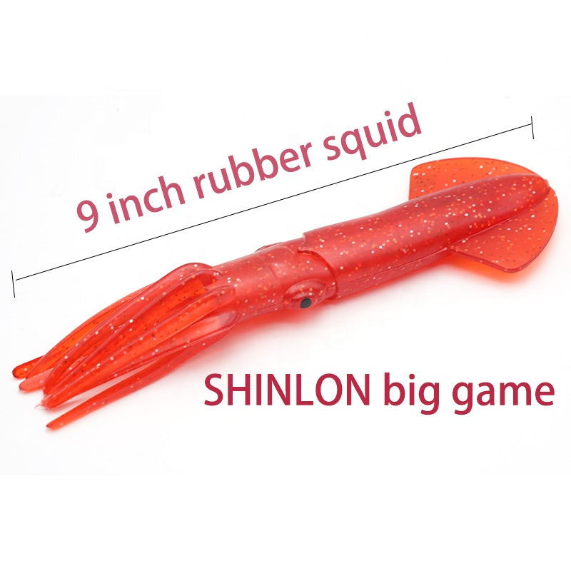 9 Inch Fishing Squid Lure Bait 23 Cm 66g Trolling Rubber Squid Soft Lure  Bait Offshore Big Game Tuna Marlin Fishing Lure Squid