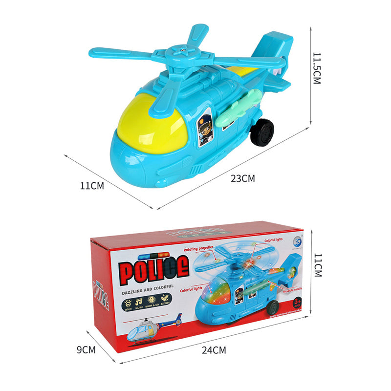 Electric Universal Colorful Music Fighter Model Toy Children's Plane Airplanes Helicopter Toys for Kids
