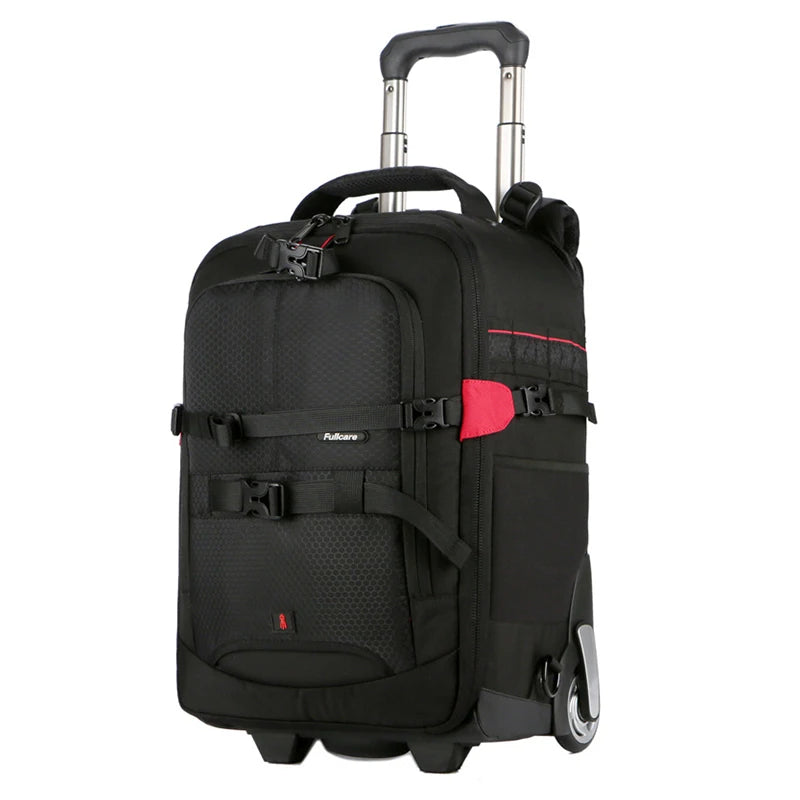 Vnelstyle Professional DSLR Camera Trolley Suitcase Bag Video Photo Digital Camera Luggage Travel Trolley Backpack on Wheels