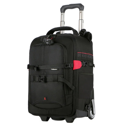 Vnelstyle Professional DSLR Camera Trolley Suitcase Bag Video Photo Digital Camera Luggage Travel Trolley Backpack on Wheels