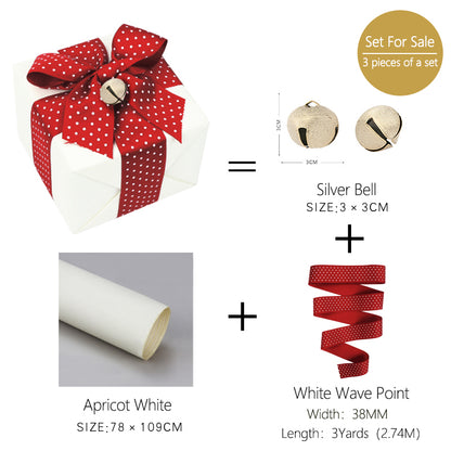 Christmas Decoration Gift Wrapping Set Christmas Wrapping Paper Ribbon for Packaging