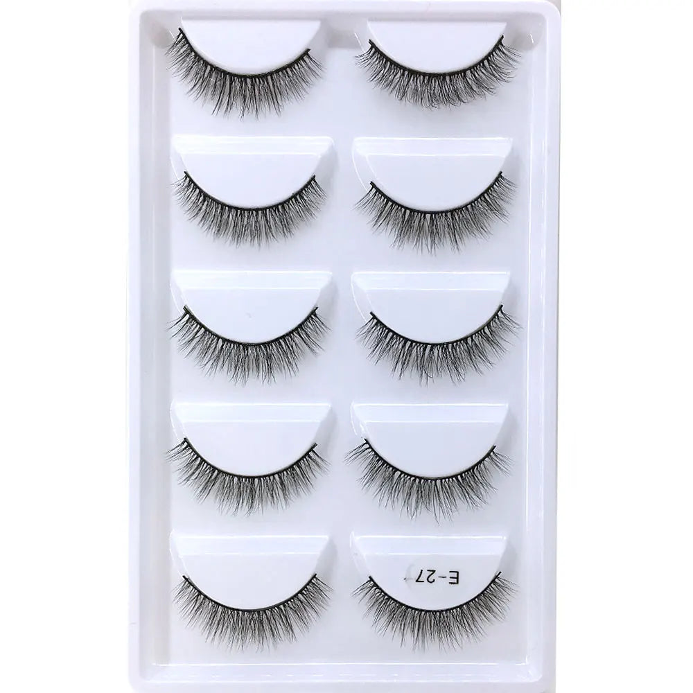 5 Pairs Multipack Faux 3D Mink Hair False Eyelashes Handmade Fluffy Long Lashes Nature Long Eye Makeup Tools Eye Lashes H13/S19