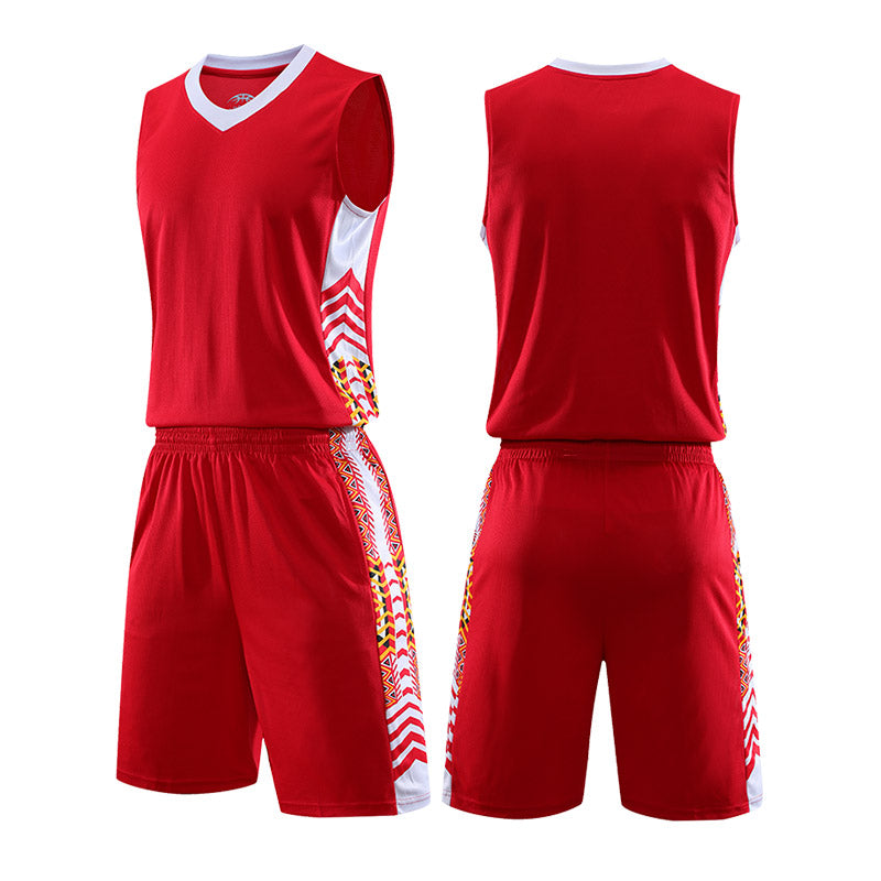 In Stock QUICK DRY 100% Polyester Basketball Wear Wholesale  T-Shirt and Pants